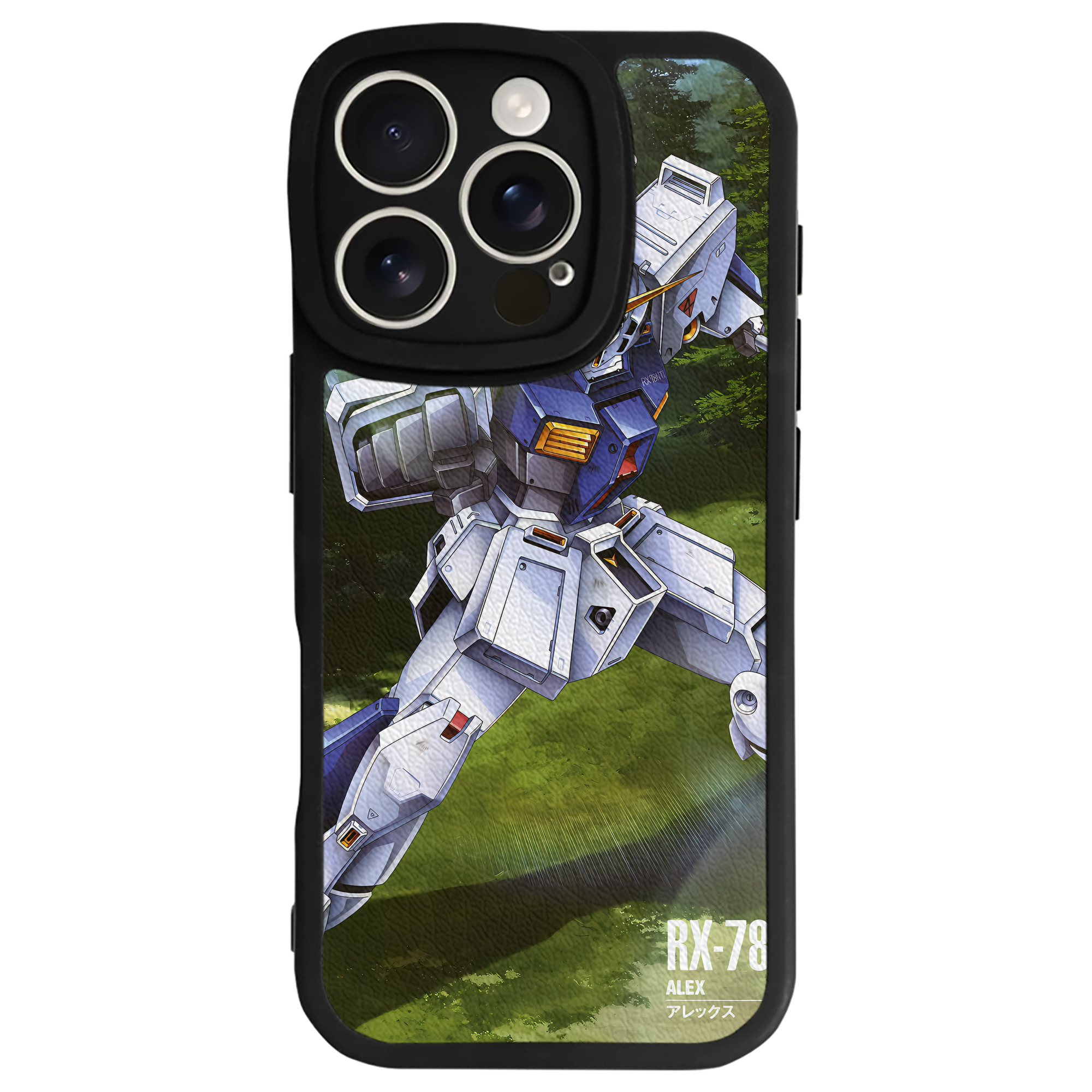 （画像用） 機動戦士ガンダム Mobile Suit Gundam 【iPhone 16シリーズ対応】シリコンスマホケース（レザー調） 材質：シリコン